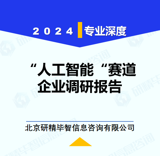 “人工智能“赛道——企业调研报告